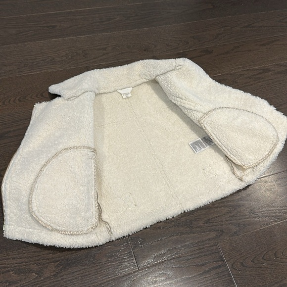 Gap baby gold faux leather sherpa moto jacket 12-18M - Picture 3 of 4